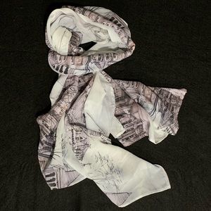 🫟3/$25🫟 Scarf Semi Sheer Lightweight with Buildings image